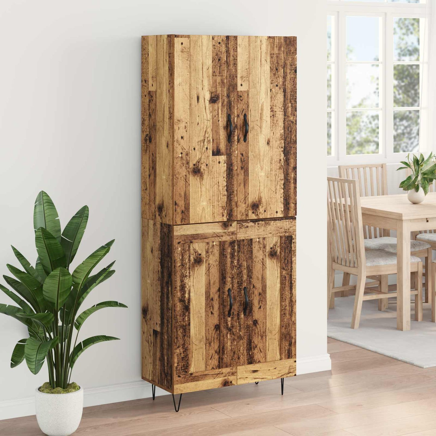Magasfiú 2 pcs Öreg fa 69,5 x 34 x 180 cm Szerelt Fa