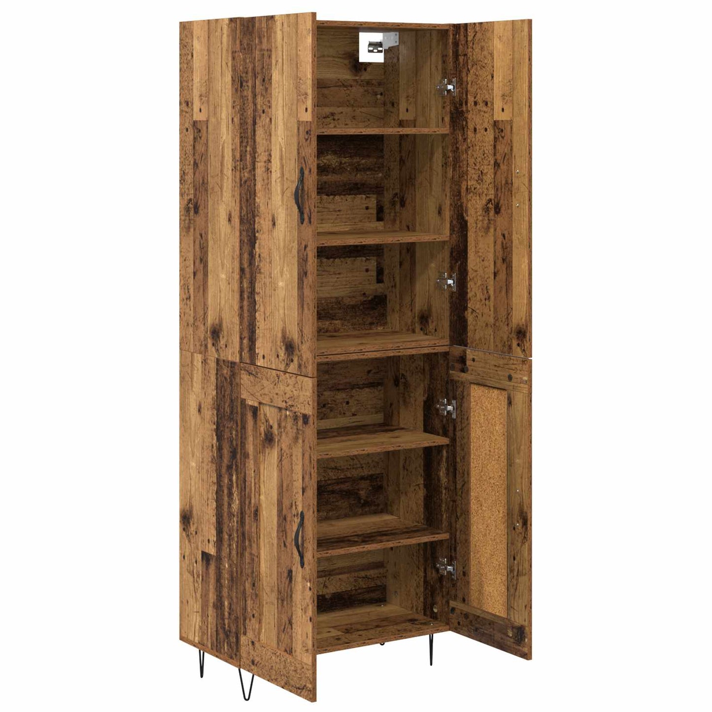 Magasfiú 2 pcs Öreg fa 69,5 x 34 x 180 cm Szerelt Fa