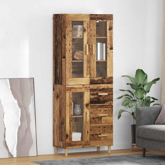 Magasfiú fiókkal Öreg fa 69,5 x 34 x 180 cm Faanyag