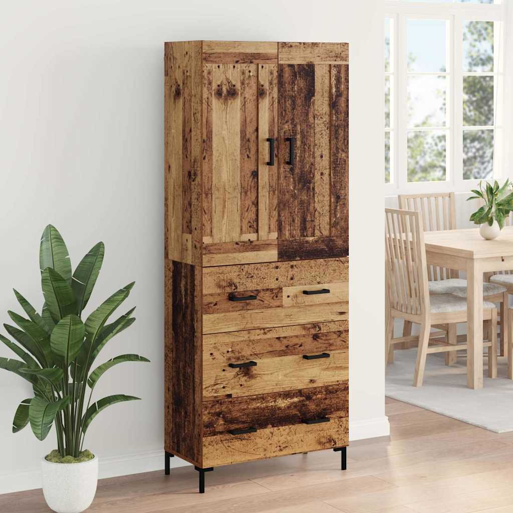 Magasfiú 2 pcs Öreg fa 69,5 x 34 x 180 cm Szerelt Fa