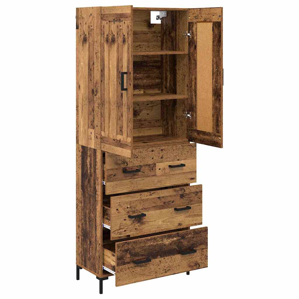 Magasfiú 2 pcs Öreg fa 69,5 x 34 x 180 cm Szerelt Fa