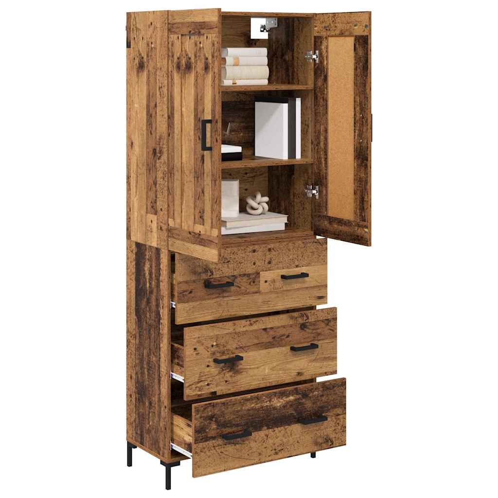 Magasfiú 2 pcs Öreg fa 69,5 x 34 x 180 cm Szerelt Fa