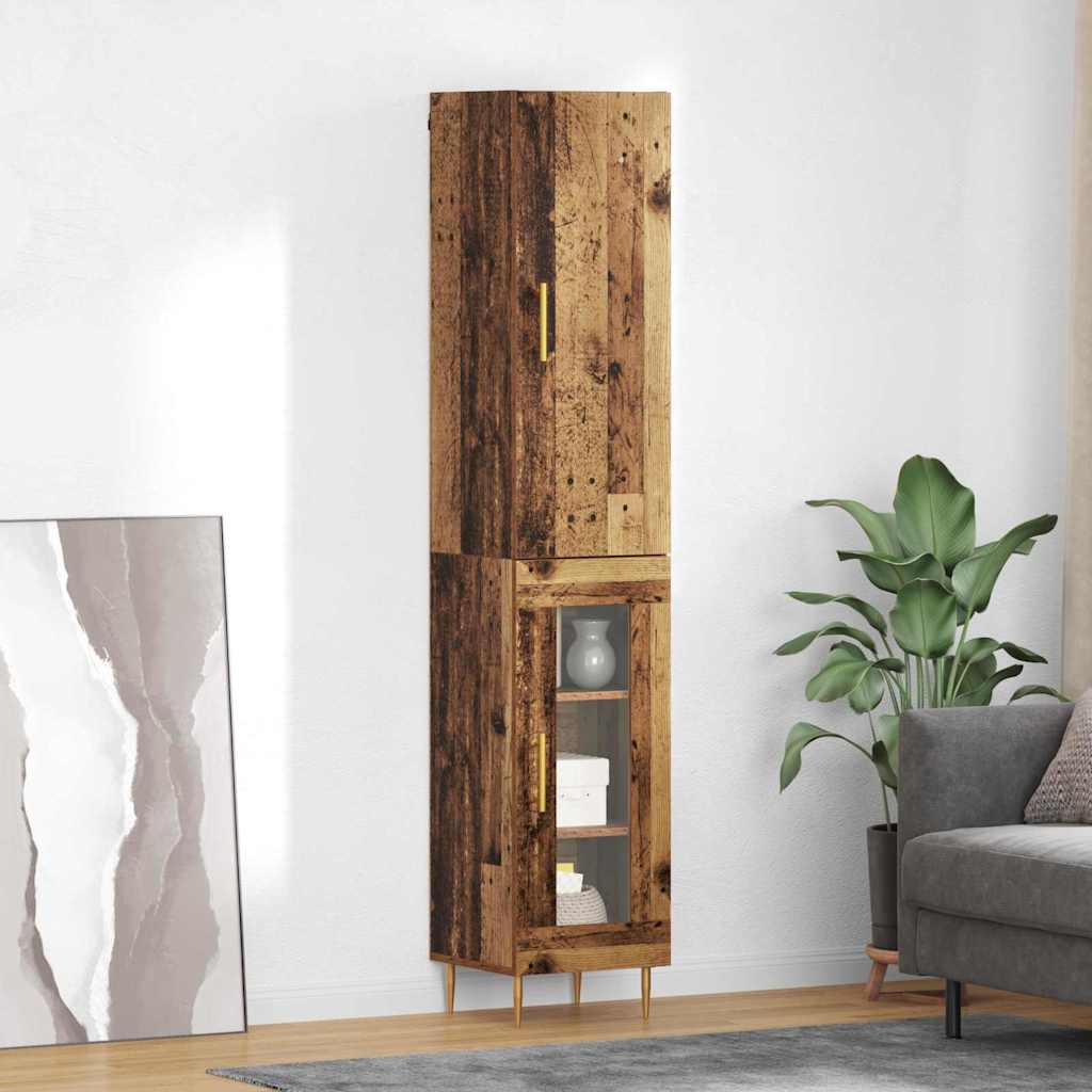 Magasfiú 2 pcs Öreg fa 34,5 x 34 x 180 cm Szerelt Fa