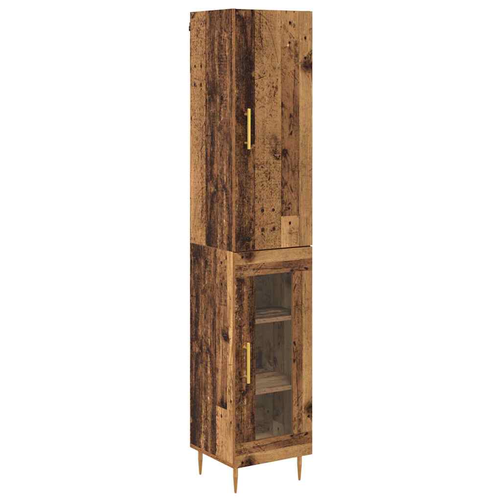 Magasfiú 2 pcs Öreg fa 34,5 x 34 x 180 cm Szerelt Fa