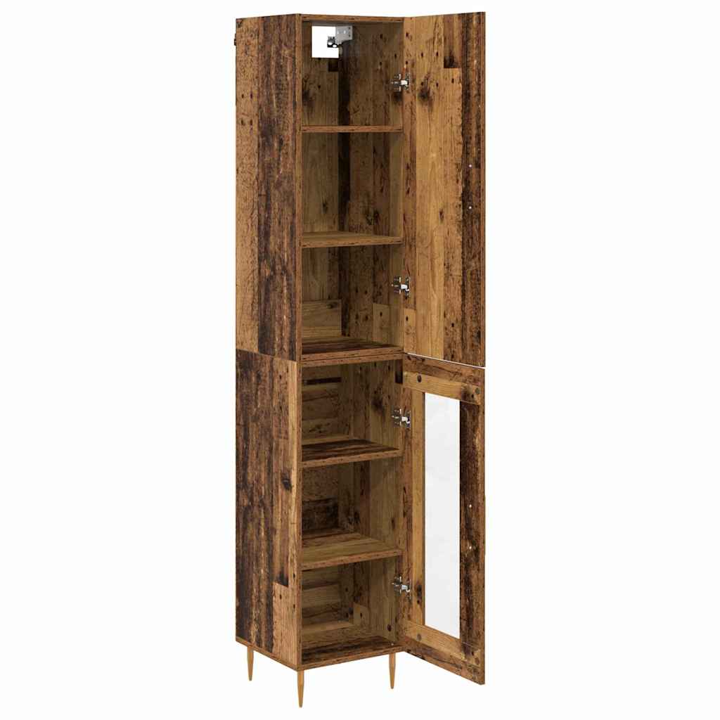 Magasfiú 2 pcs Öreg fa 34,5 x 34 x 180 cm Szerelt Fa