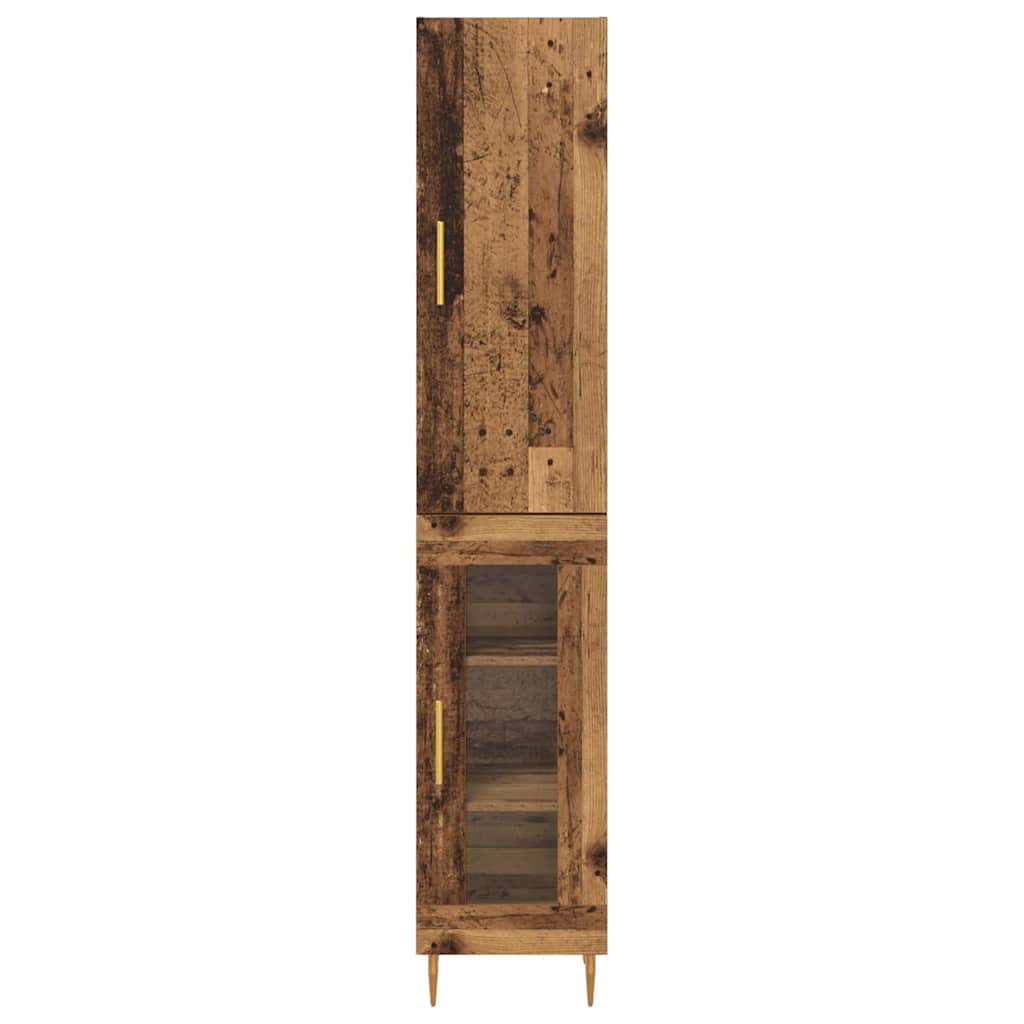 Magasfiú 2 pcs Öreg fa 34,5 x 34 x 180 cm Szerelt Fa
