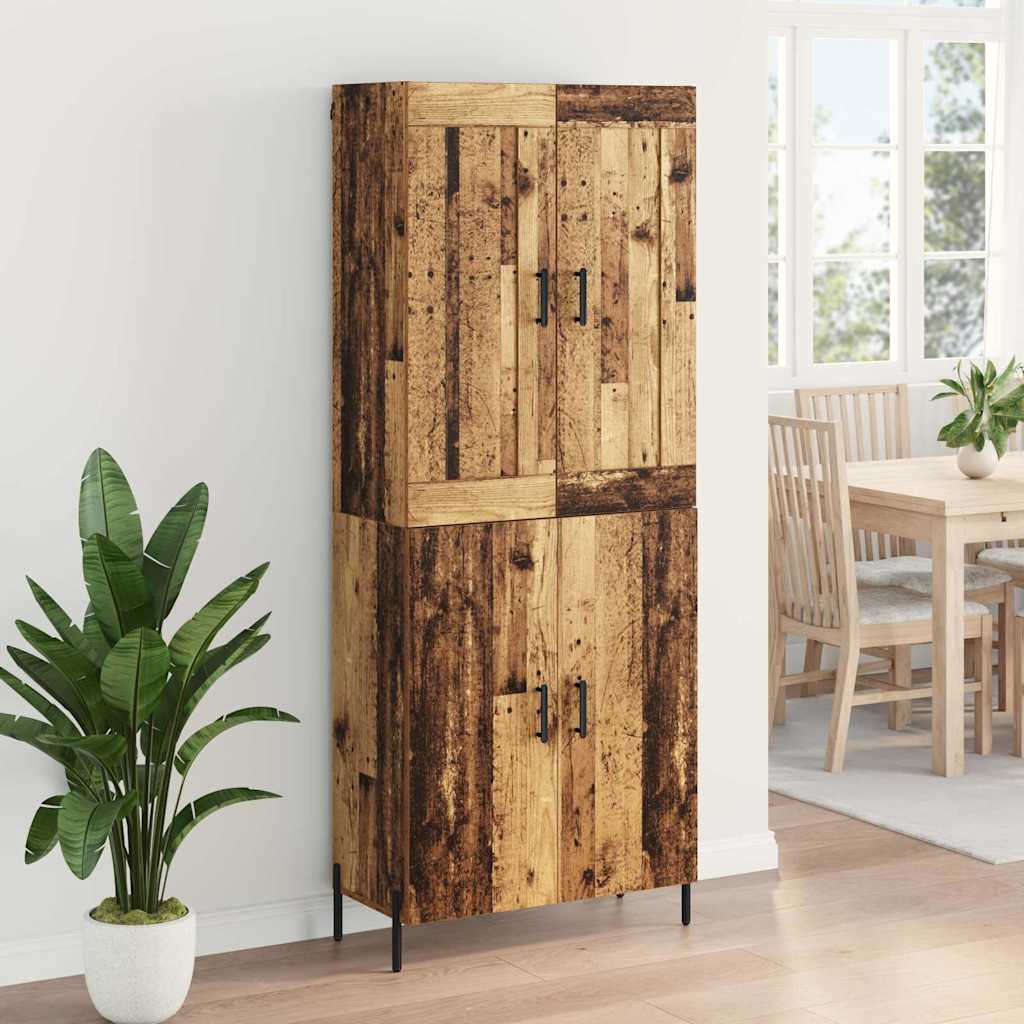 Magasfiú 2 pcs Öreg fa 69,5 x 34 x 180 cm Szerelt Fa