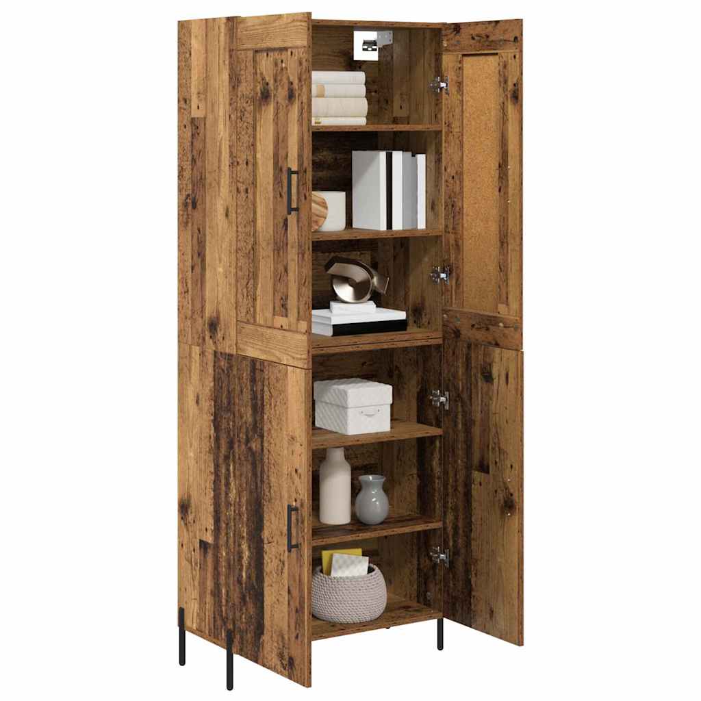 Magasfiú 2 pcs Öreg fa 69,5 x 34 x 180 cm Szerelt Fa