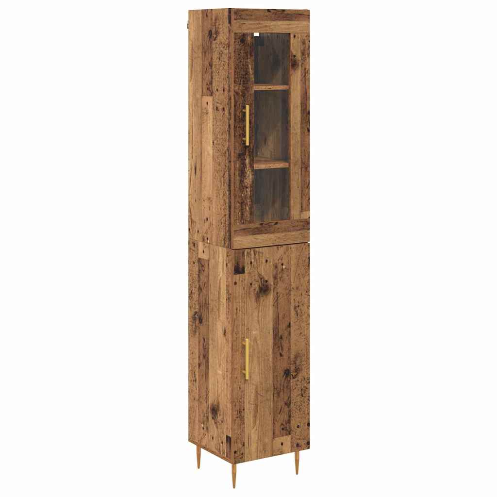 Magasfiú 2 pcs Öreg fa 34,5 x 34 x 180 cm Szerelt Fa