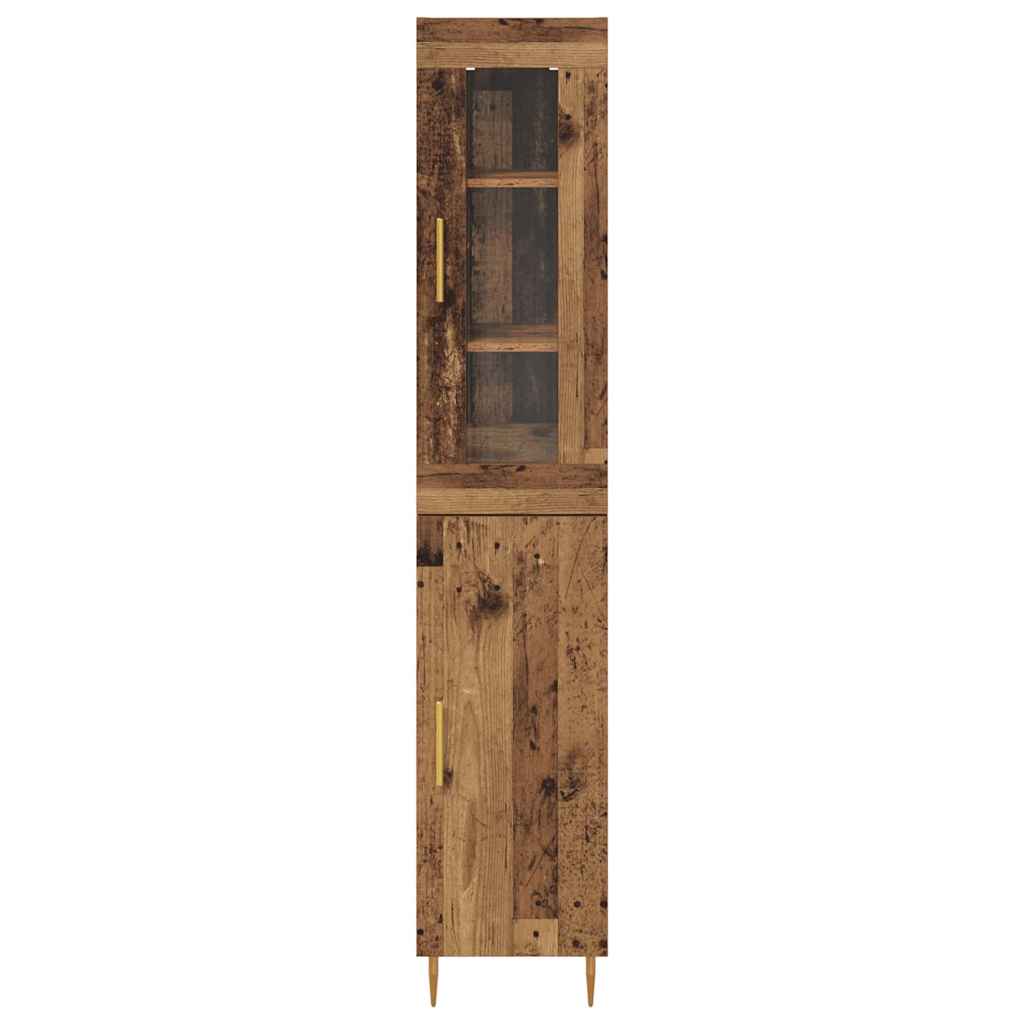 Magasfiú 2 pcs Öreg fa 34,5 x 34 x 180 cm Szerelt Fa
