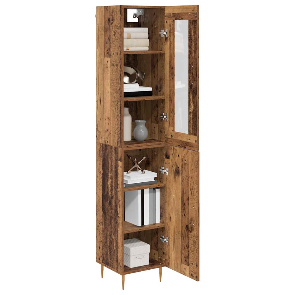Magasfiú 2 pcs Öreg fa 34,5 x 34 x 180 cm Szerelt Fa