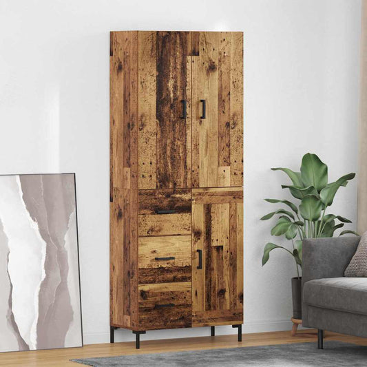 Magasfiú Falra szerelhető Öreg fa 69,5 x 34 x 180 cm Faanyag