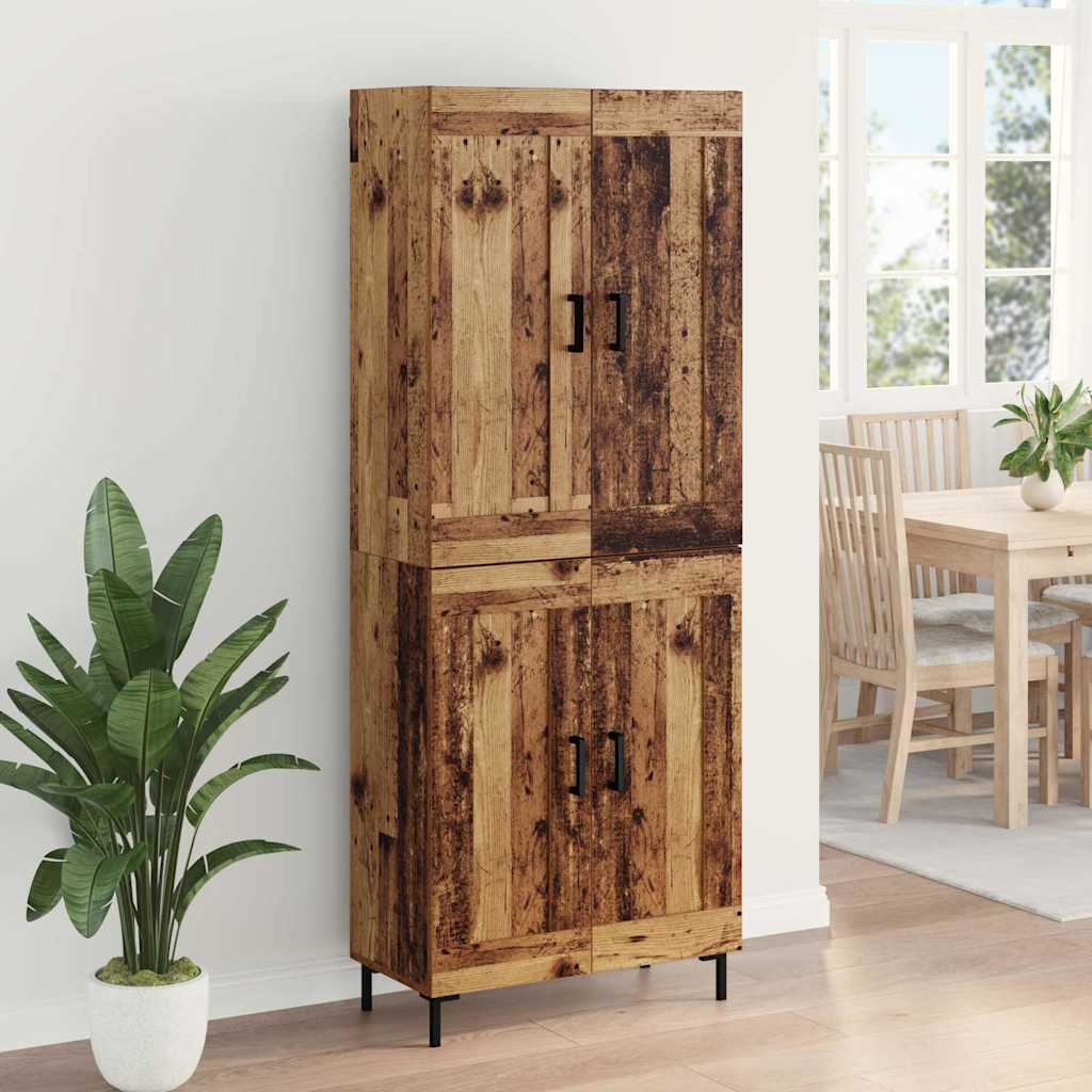 Magasfiú 2 pcs Öreg fa 69,5 x 34 x 180 cm Szerelt Fa