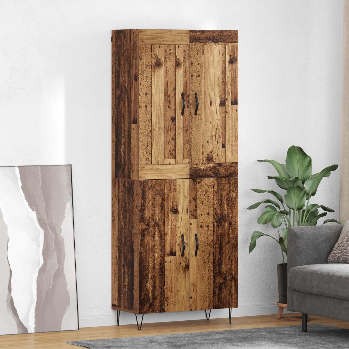 Magasfiú Öreg fa 69,5 x 34 x 180 cm Szerelt Fa