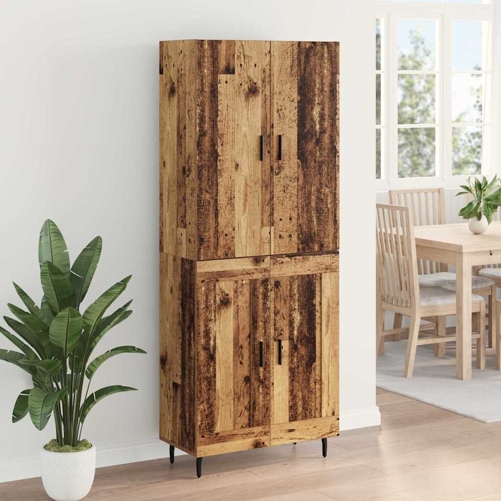 Magasfiú 2 pcs Öreg fa 69,5 x 34 x 180 cm Szerelt Fa