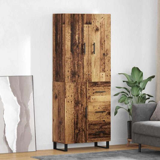 Magasfiú 2 pcs Öreg fa 69,5 x 34 x 180 cm Műanyag Fa és Üveg