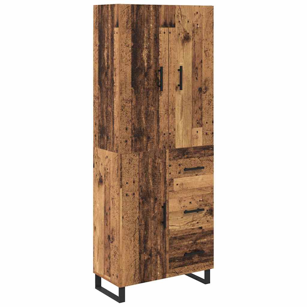 Magasfiú 2 pcs Öreg fa 69,5 x 34 x 180 cm Műanyag Fa és Üveg