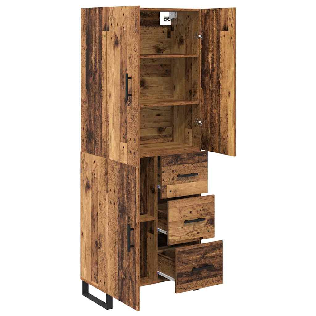 Magasfiú 2 pcs Öreg fa 69,5 x 34 x 180 cm Műanyag Fa és Üveg