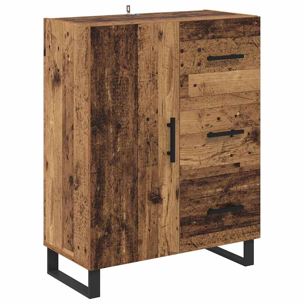 Magasfiú 2 pcs Öreg fa 69,5 x 34 x 180 cm Műanyag Fa és Üveg