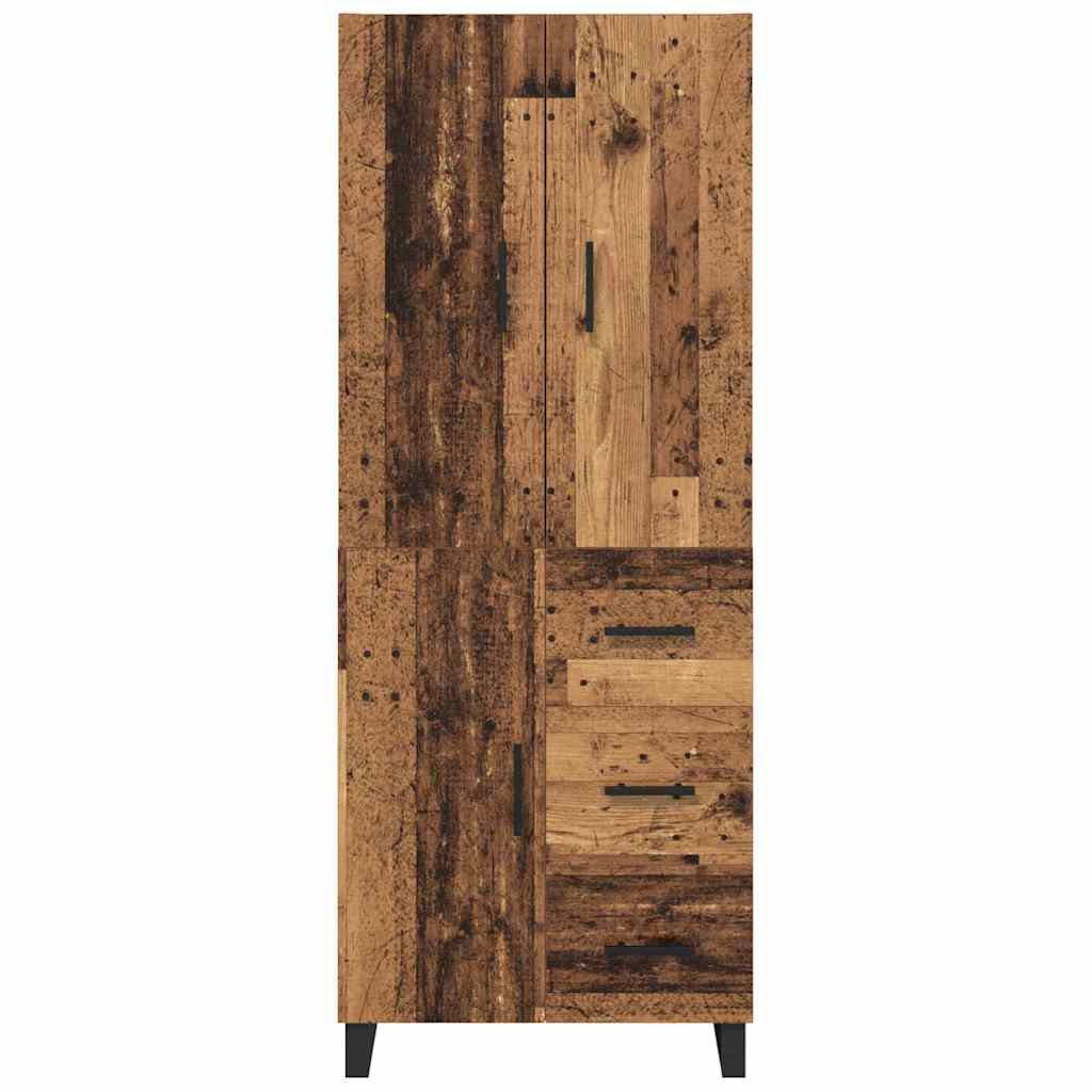Magasfiú 2 pcs Öreg fa 69,5 x 34 x 180 cm Műanyag Fa és Üveg