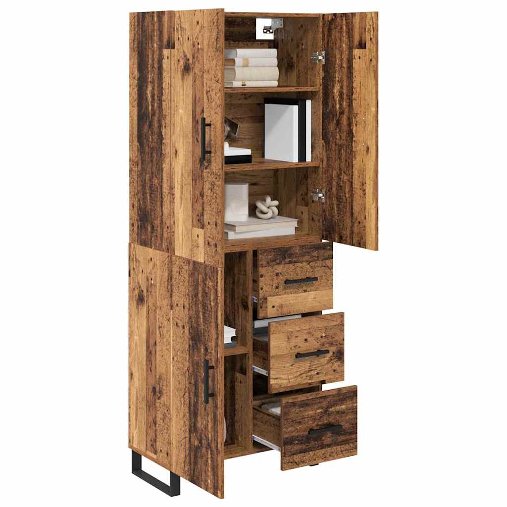 Magasfiú 2 pcs Öreg fa 69,5 x 34 x 180 cm Műanyag Fa és Üveg