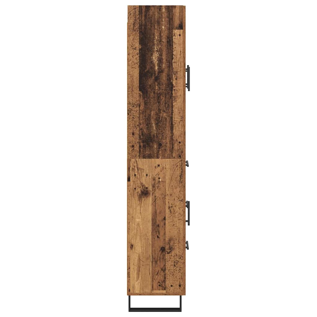Magasfiú 2 pcs Öreg fa 69,5 x 34 x 180 cm Műanyag Fa és Üveg