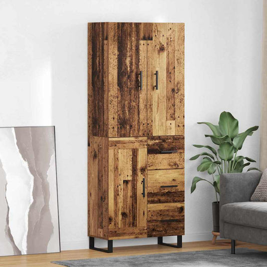 Magasfiú 2 pcs Öreg fa 69,5 x 34 x 180 cm Műanyag Fa és Üveg