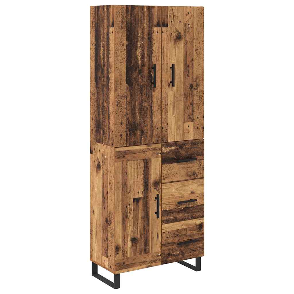 Magasfiú 2 pcs Öreg fa 69,5 x 34 x 180 cm Műanyag Fa és Üveg
