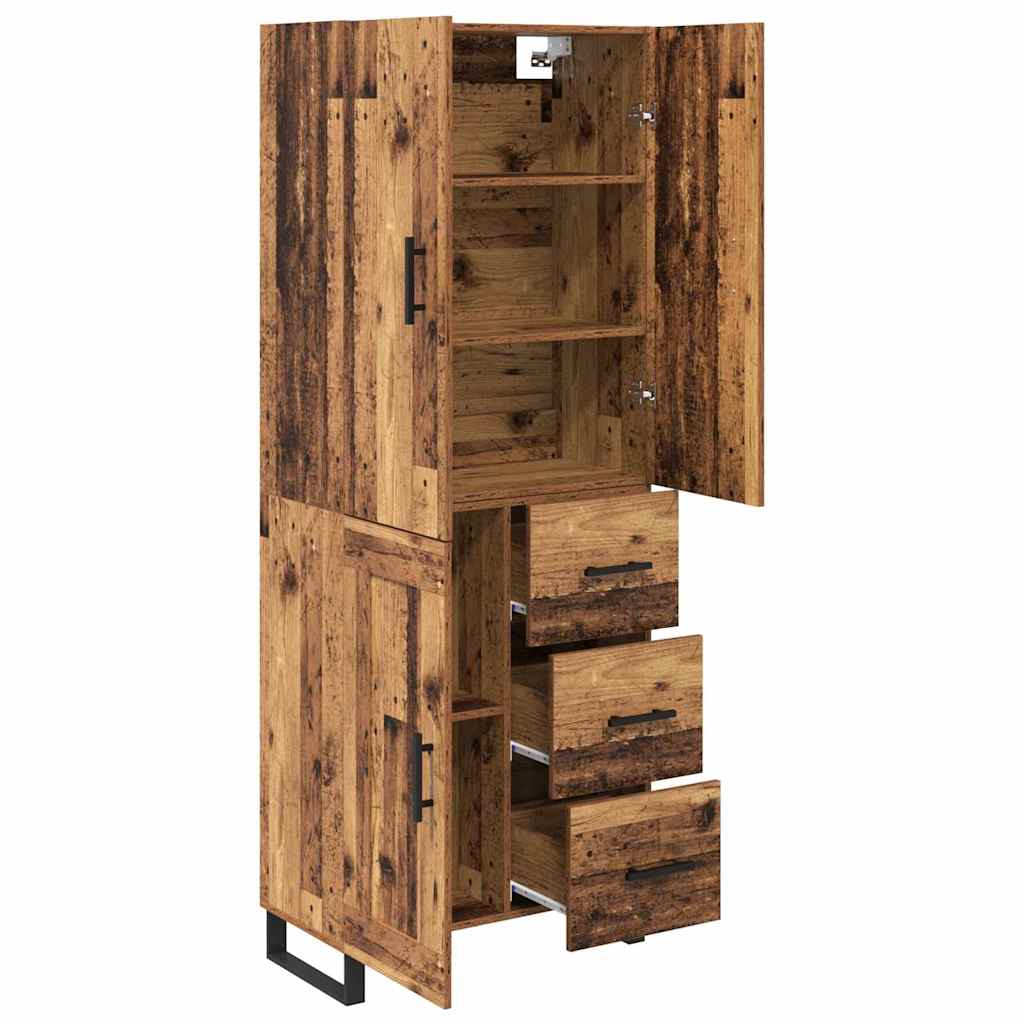 Magasfiú 2 pcs Öreg fa 69,5 x 34 x 180 cm Műanyag Fa és Üveg