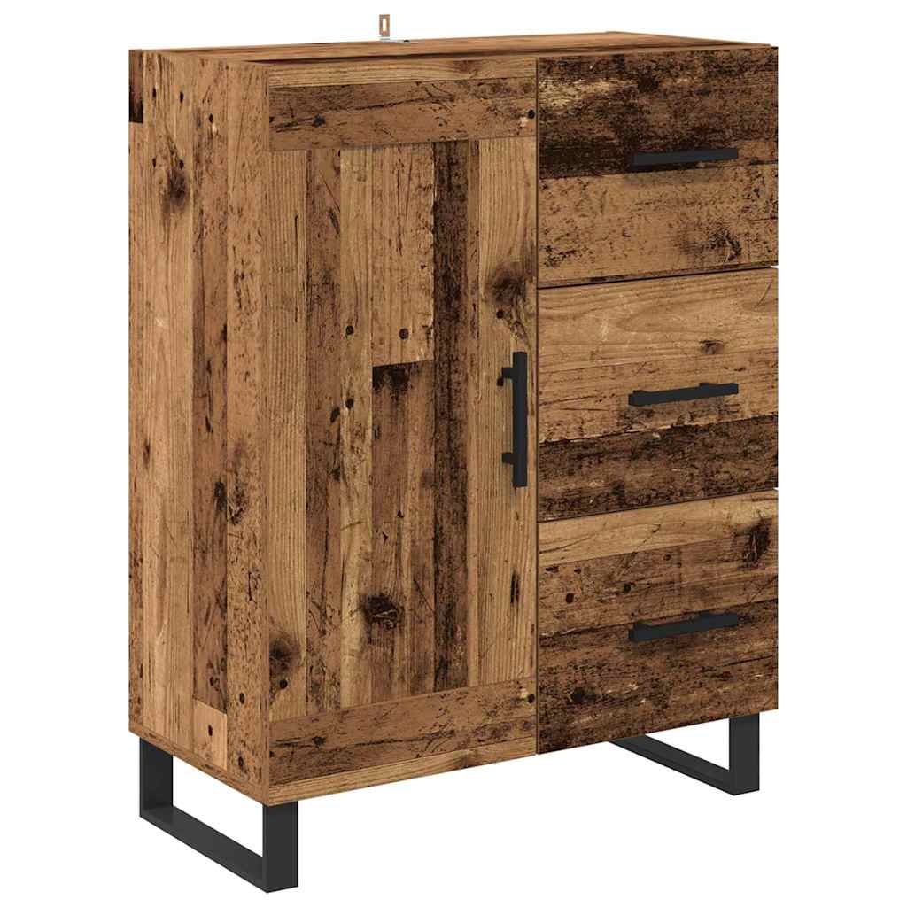 Magasfiú 2 pcs Öreg fa 69,5 x 34 x 180 cm Műanyag Fa és Üveg