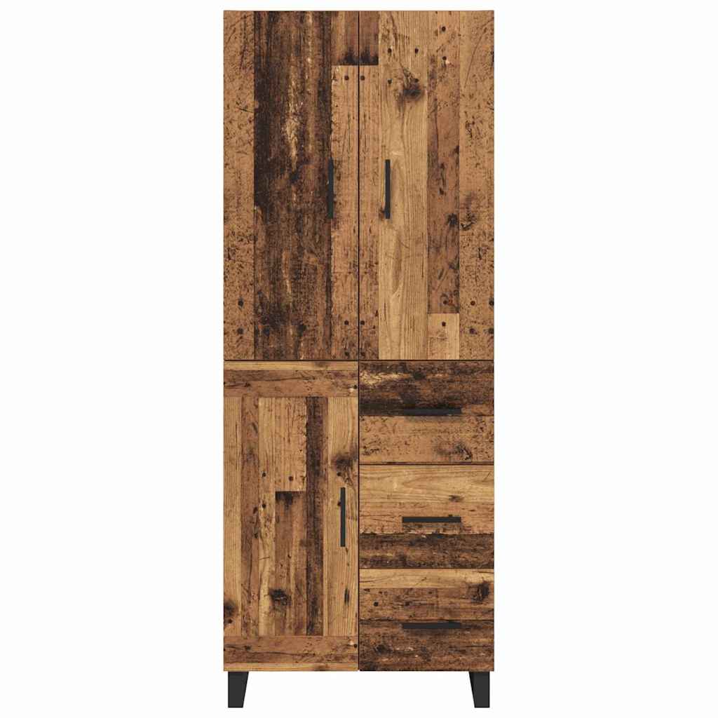 Magasfiú 2 pcs Öreg fa 69,5 x 34 x 180 cm Műanyag Fa és Üveg