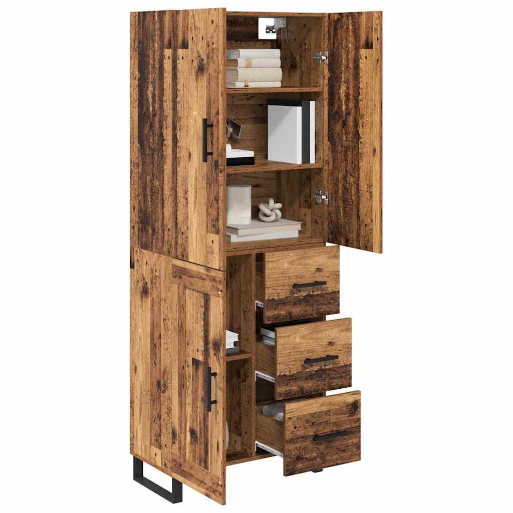 Magasfiú 2 pcs Öreg fa 69,5 x 34 x 180 cm Műanyag Fa és Üveg