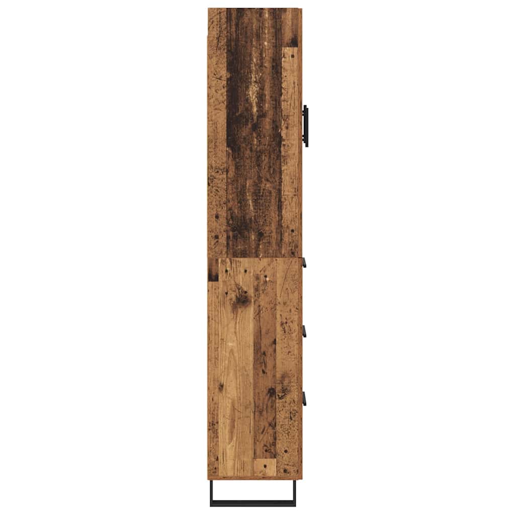 Magasfiú 2 pcs Öreg fa 69,5 x 34 x 180 cm Műanyag Fa és Üveg