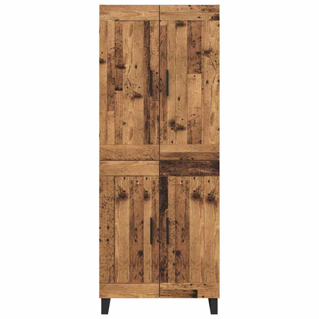 Magasfiú 2 db Öreg fa 69,5 x 34 x 180 cm Szerelt fa és Üveg