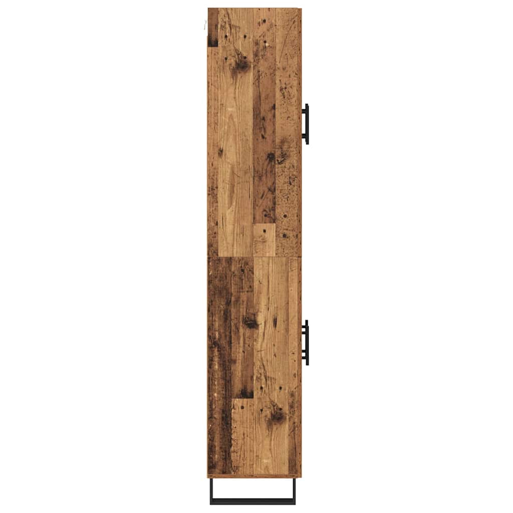 Magasfiú 2 db Öreg fa 69,5 x 34 x 180 cm Szerelt fa és Üveg