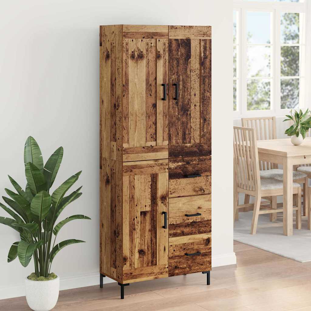 Magasfiú 2 pcs Öreg fa 69,5 x 34 x 180 cm Szerelt Fa