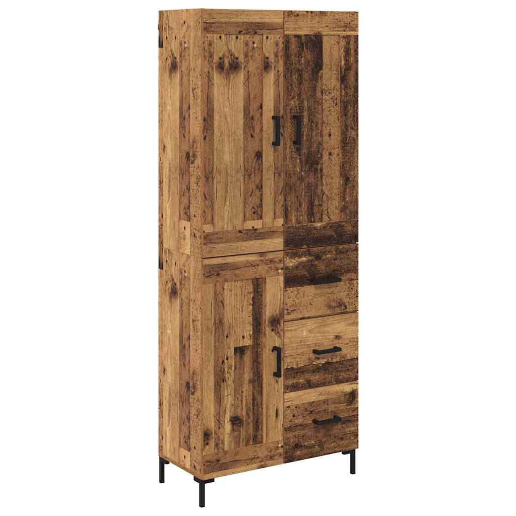 Magasfiú 2 pcs Öreg fa 69,5 x 34 x 180 cm Szerelt Fa