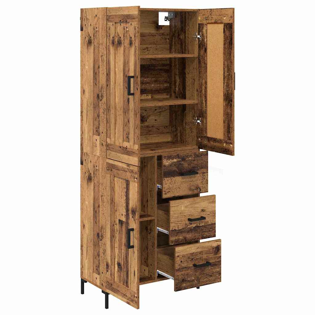 Magasfiú 2 pcs Öreg fa 69,5 x 34 x 180 cm Szerelt Fa