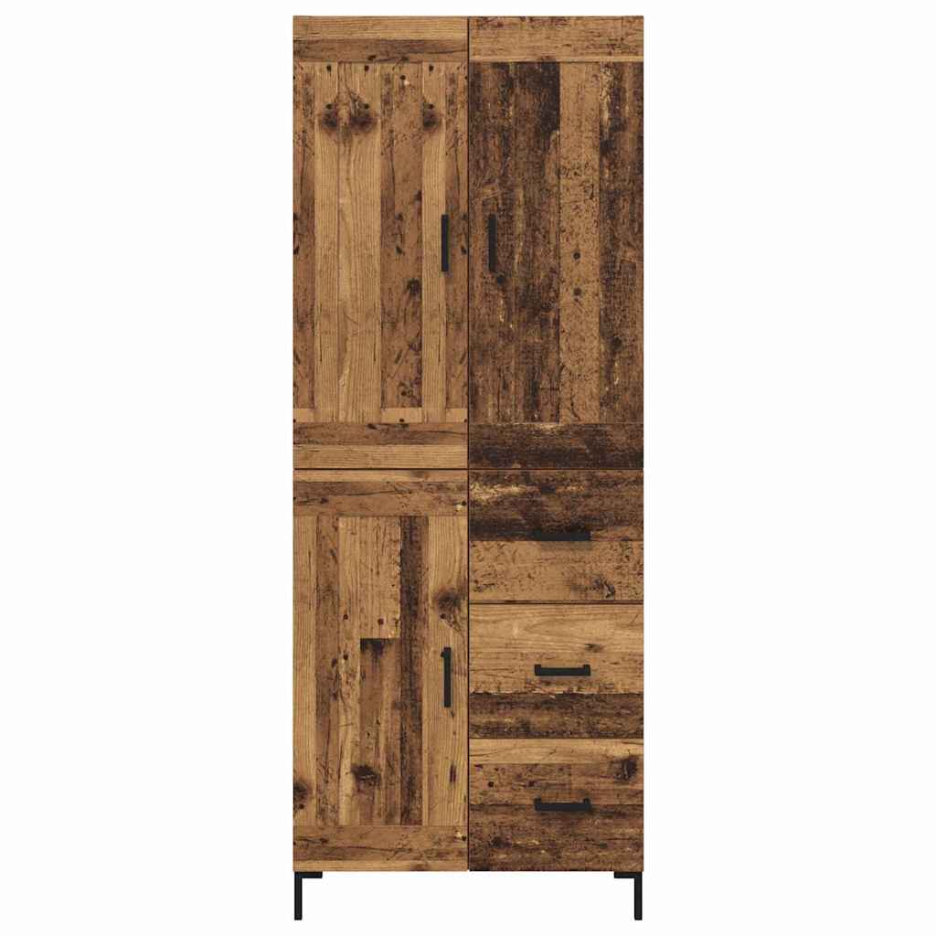 Magasfiú 2 pcs Öreg fa 69,5 x 34 x 180 cm Szerelt Fa