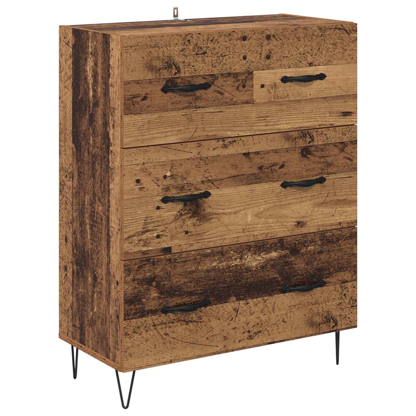 Magasfiú 2 pcs Öreg fa 69,5 x 34 x 180 cm Szerelt fa és Üveg