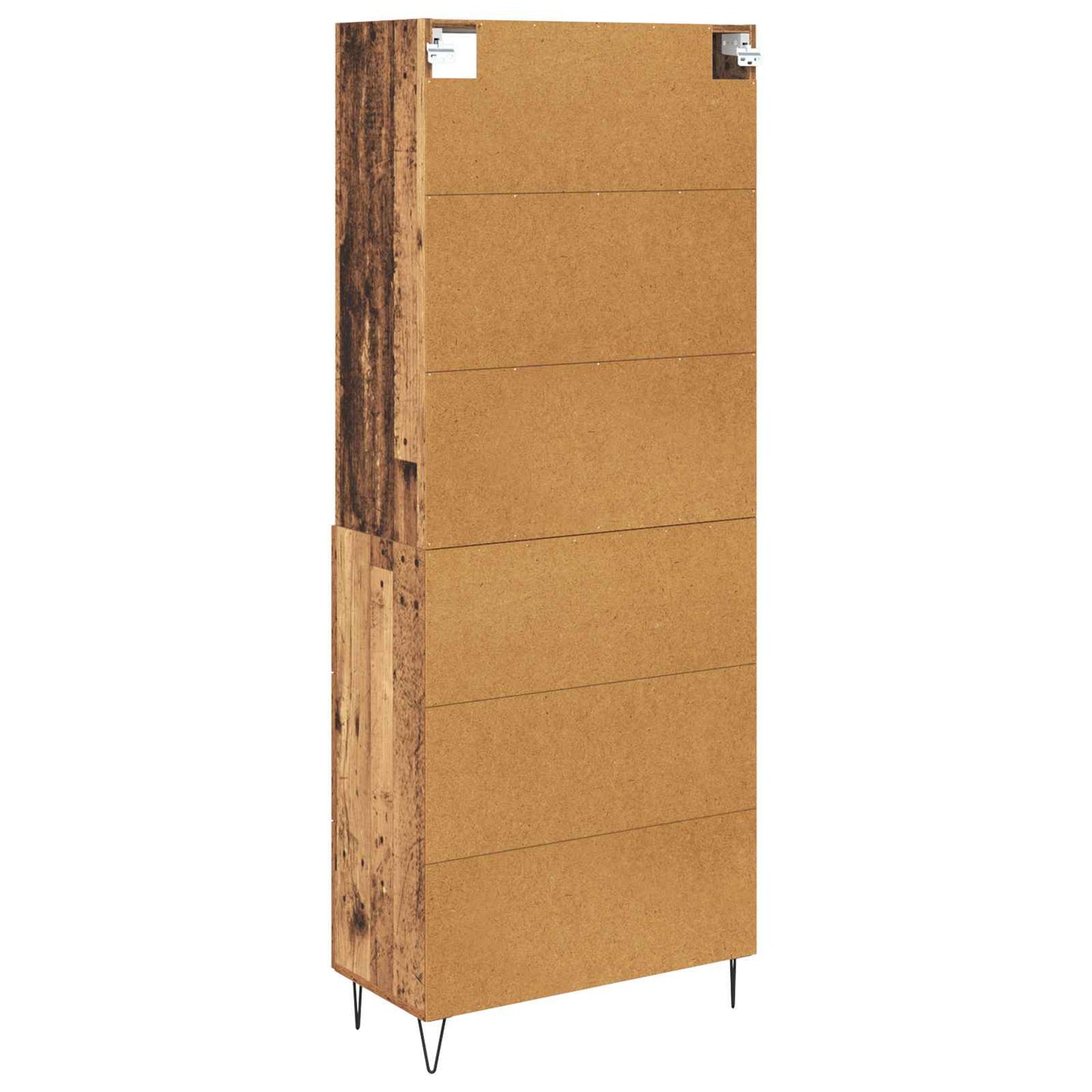 Magasfiú 2 pcs Öreg fa 69,5 x 34 x 180 cm Szerelt fa és Üveg