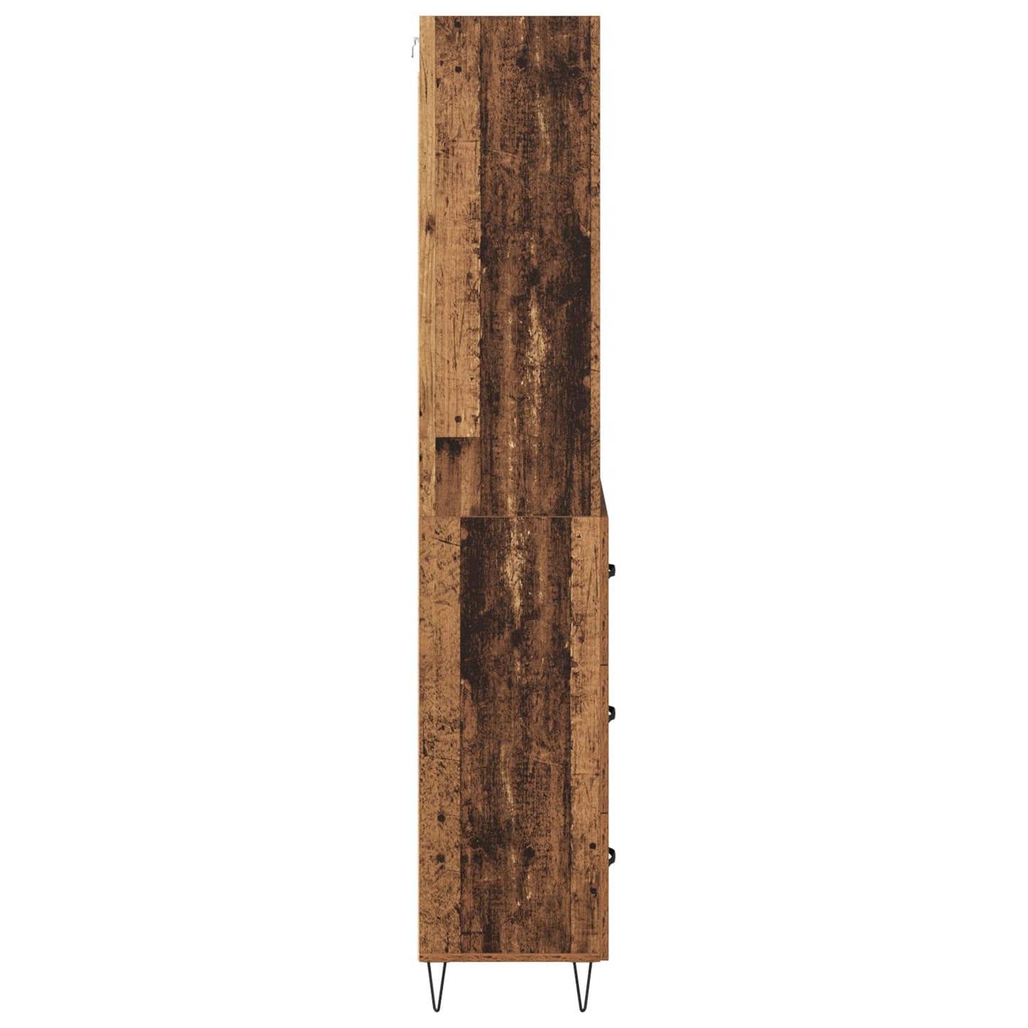 Magasfiú 2 pcs Öreg fa 69,5 x 34 x 180 cm Szerelt fa és Üveg