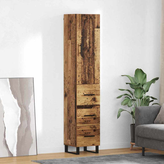 Magasfiú fiókkal Öreg fa 34,5 x 34 x 180 cm Faanyag