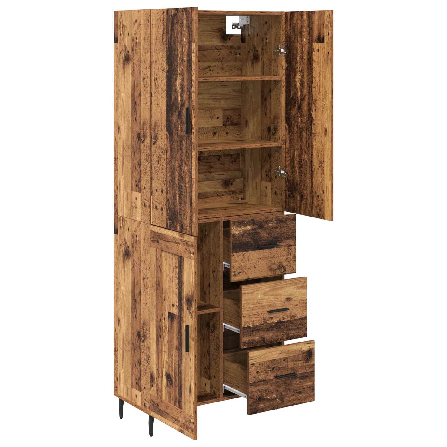 Magasfiú 2 pcs Öreg fa 69,5 x 34 x 180 cm Szerelt Fa