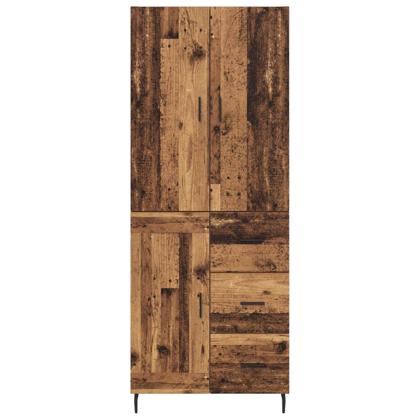Magasfiú 2 pcs Öreg fa 69,5 x 34 x 180 cm Szerelt Fa