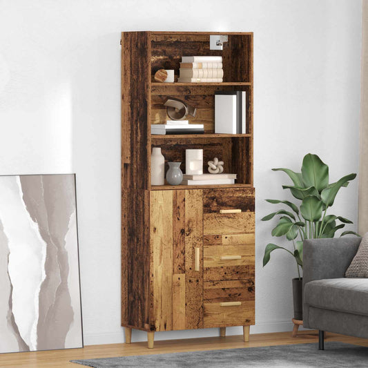 Magasfiú fiókkal Öreg fa 69,5 x 32,5 x 180 cm Faanyag