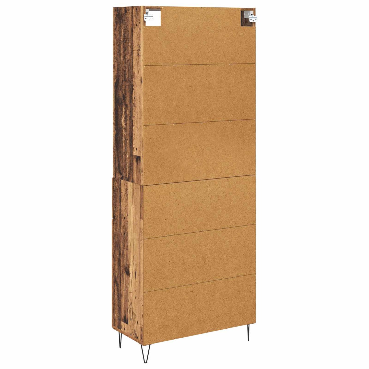 Magasfiú 2 pcs Öreg fa 69,5 x 34 x 180 cm Szerelt fa és Üveg