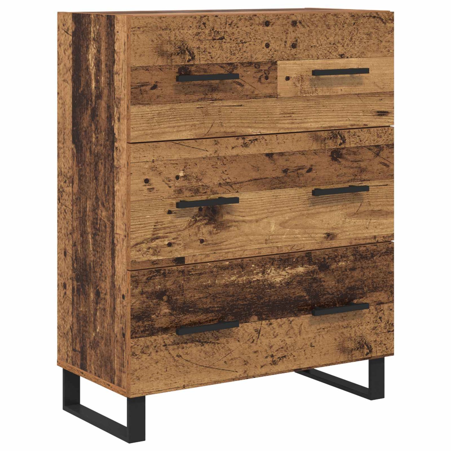 Magasfiú 2 pcs Öreg fa 69,5 x 34 x 180 cm Szerelt fa és Üveg