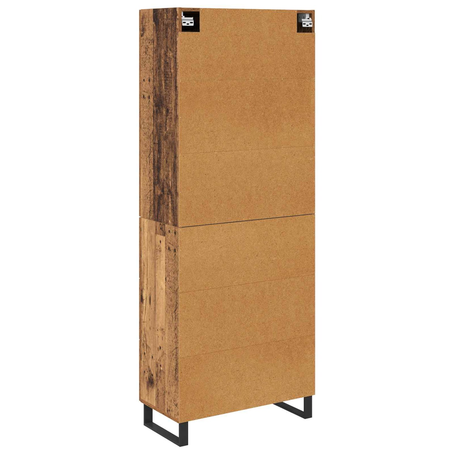 Magasfiú 2 pcs Öreg fa 69,5 x 34 x 180 cm Szerelt fa és Üveg