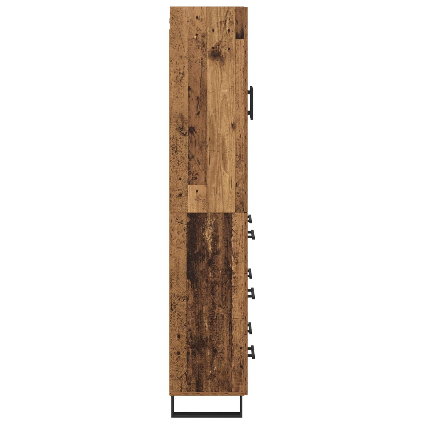 Magasfiú 2 pcs Öreg fa 69,5 x 34 x 180 cm Szerelt fa és Üveg